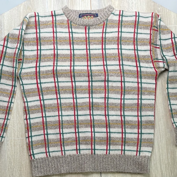Wool Plaid Vintage Ralph Lauren Sweater | Size L - Picture 11 of 14